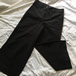 High rise wide leg pants